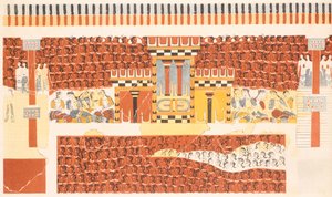 Knossos'un bir freskinin yeniden inşası