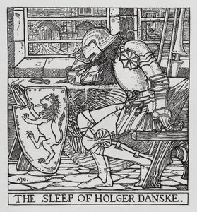 Hans Christian Andersen: Holger Danske (taş) by Arthur Joseph Gaskin