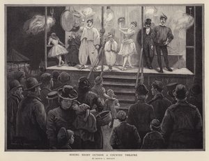Bir ülke tiyatrosu dışında boks gecesi (lito) by Arthur L. Hewlett