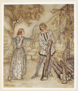 PERDE III: Sahne I, satır 15 Ne yazık ki, şimdi lütfen çok çalışmayın. by Arthur Rackham