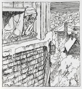 Pencereden bakan bir adam by Arthur Rackham