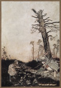 Alice ve Beyaz Tavşan by Arthur Rackham