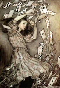Alice Harikalar Diyarında (namı diğer Alice Trough The Looking Glass), Lewis Carroll, İllüstrasyon, Arthur Rackham, 1907 by Arthur Rackham