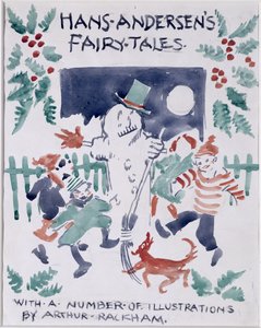 Hans Andersens Masalları için ön kapak çizimi (kağıt üzerinde wc) by Arthur Rackham