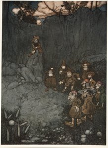 Babası onları eski Hollanda kıyafetleri içinde, Washington Irving, pub