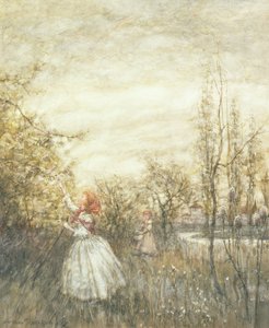 Hanımeli, 1905 (wc beyaz ile yükseltilmiş ve kağıt üzerinde bitişli) by Arthur Rackham