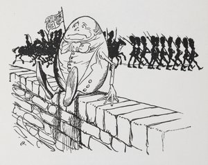 Humpty Dumpty bir duvara oturdu. by Arthur Rackham