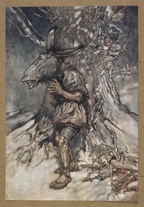 Şarkı söyleyeceğim, duysunlar korkmuyorum'. Alt. Bir Yaz Gecesi Rüyası'ndan bir sahne. by Arthur Rackham