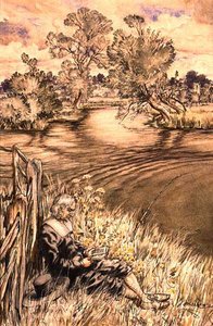Izaak Walton Bir Çite Karşı Yatıyor, Izaak Walton