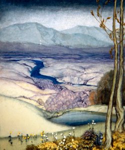 Manzara, c.1920 (kağıt üzerinde wc) by Arthur Rackham