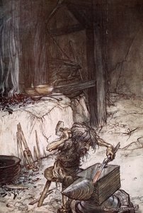 "Örsteki pandomim", 1924. by Arthur Rackham