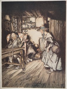 The Hut in the Forest, Little Brother & Little Sister and Other Tales by the Brothers Grimm, pub.1917 by Arthur Rackham
