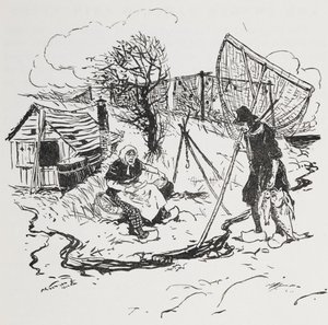 Balıkçı ve eşi. by Arthur Rackham