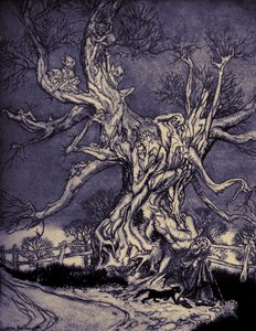 Sleepy Hollow efsanesi by Arthur Rackham