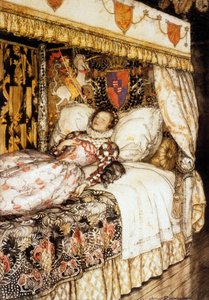 Uyuyan Prenses, Charles Perrault'nun "Uyuyan Güzel" hikayesi için Arthur Rackham'ın illüstrasyonu by Arthur Rackham