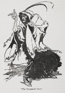 Briar Rose'dan (Uyuyan Güzel) on üçüncü peri by Arthur Rackham