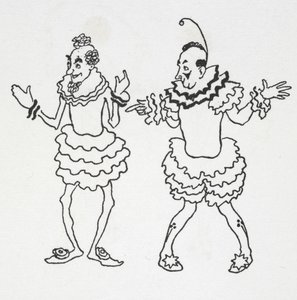 iki palyaço by Arthur Rackham