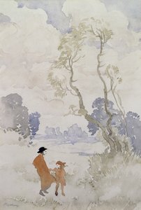 Rüzgarlı Gün (kağıt üzerinde wc) by Arthur Rackham