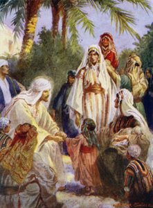 İsa ve çocuklar (renkli taş) by Arthur Twidle