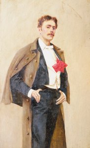 Arthur Wardle Tek Başına (panelde yağ)