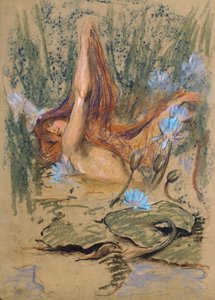 Nymphea, c.1890 (kağıt üzerine pastel, kurşun kalem ve sulu boya)