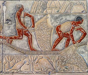 Mısır Sanatı: Yorgunluktan balık tutmak. Üniversite, Mereruka Mastabası