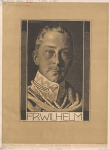 Alman İmparatorluğu ve Prusya Veliaht Prensi Wilhelm (baskı) by Artist Unknown