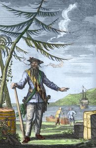 Edward "Karasakal" Teach (1680) - 1718) - Kaptan Edward Teach (Thatch) dit Barbenoire (Kara Sakal ya da Kara Sakal ya da Karasakal
