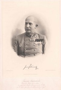 Franz Baron Schoenaich (baskı) by Artist Unknown