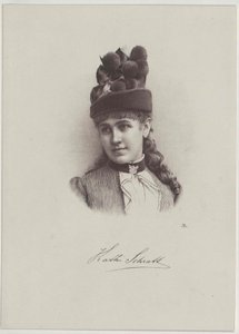 Katharina Schratt (baskı) by Artist Unknown