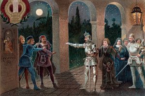 Manrico tarafından manastırdan kaçırılan Leonora, Giuseppe Verdi