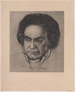 Ludwig van Beethoven (baskı) by Artist Unknown