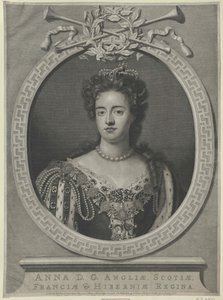 İngiltere Kraliçesi Anne (baskı) by Artist Unknown