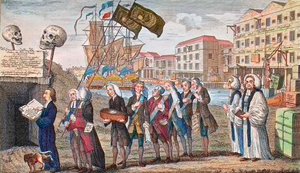 The Repeal, or the Funeral Procession of Miss America-Stamp, Londra by Artist Unknown