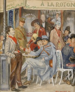 Tatillerde Café La Rotonde Moise Kisling, 1915. by Arvid Fougstedt