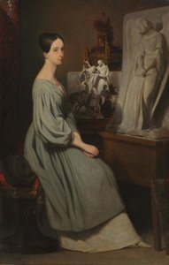 Prenses Marie dOrléans, Stüdyosunda, c. 1838. by Ary Scheffer
