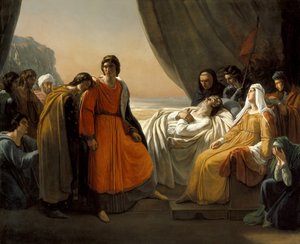 Aziz Louis'in Ölümü, c. 1817 by Ary Scheffer