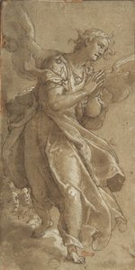 Bir Daimi Melek ve iki Cherubs, ca. 1566. by Ascribed to Federico Zuccaro.