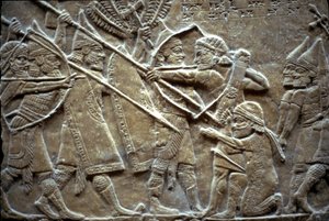 Asurbanipal, Til-Tuba Savaşı'nda, MÖ 650-620 by Assyrian