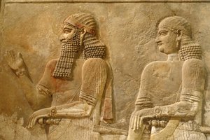 Sargon II ve muhafızdan detay, Kral Sargon