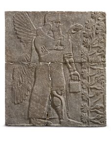 Kanatlı Bir Dahinin Rölyefi, Ashurnasirpal Saltanatı, MÖ 883-859 dolayları by Assyrian