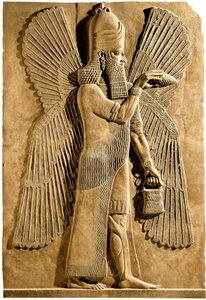 Kanatlı cin. Asur kralı II. Sargon