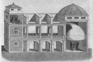 Athanase Kircher (veya Athanasius Kircheri) (1601-1680) tarafından icat edilen akustik kornet. by Athanasius Kircher