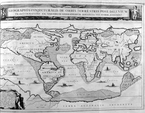 Tufan sonrası dünyanın coğrafi haritası, 1675