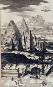 Kara Firavunların Piramitleri - Athanase Kircher tarafından “” Sphynx mystagoga” da by Athanasius Kircher