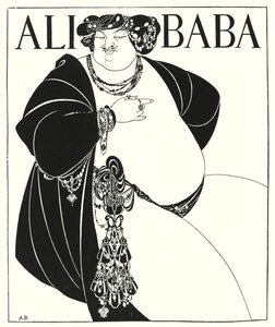 "Kırk Haramiler" için kapak tasarımı (gravür) by Aubrey (after) Beardsley