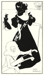 Golf kartı için tasarım (gravür) by Aubrey (after) Beardsley
