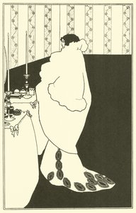 La Dame aux Camelias (litografi) by Aubrey (after) Beardsley