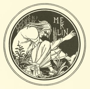 Merlin (litografi) by Aubrey (after) Beardsley