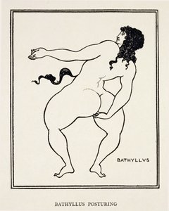 Bathyllus, Romalı dansçı ve pantomimus sanatçısı by Aubrey Beardsley